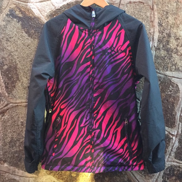 [New] 686 (M) Mannual Vamp Insulated Black/Pink/Purple Flame Snowboard Jacket - Picture 4 of 16